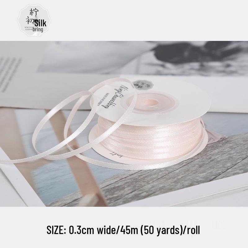 3mm Premium Double-Sided Satin Polyester Ribbon for Wedding Bows and Gift Packaging