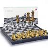 UB Union Magnetic Gold & Silver Folding Chess Set - Plastic Desktop Leisure Toy, Perfect Student Gift