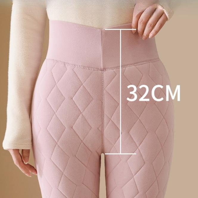 Cotton Pants Female Padded and Thickened Winter Outside Wearing De Down Bottoming Pants High Waist Lamb's Wool Warm Pants