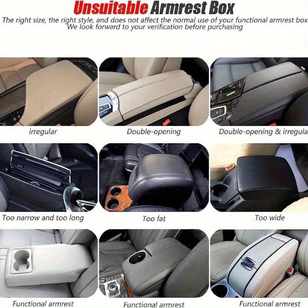 1pc Universal Armrest Box Cushion, Car Center Console Box Cover Protector - Waterproof & Scratch Resistant