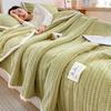 A-grade jacquard plush blanket, solid color twisted flower wrapped plush blanket, office nap sofa blanket