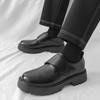 Plus Size -46 Thick soled men's leather shoes minimalist style Party Leisure Business Outdoor casual shoes versatile