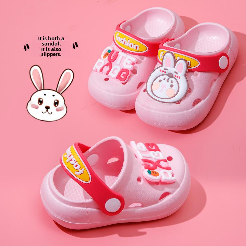Kids' Cute Bear Non-Slip Summer Slippers: Soft Sole, Cool Clogs for Boys & Girls