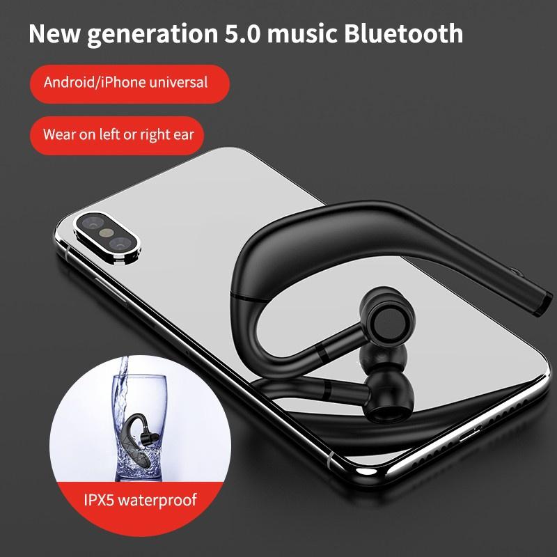 Wireless Bluetooth5.0 Headphone Waterproof Sport Bluetooth Headset Long Standby Noise Cancelling Business Earphone with Microphone