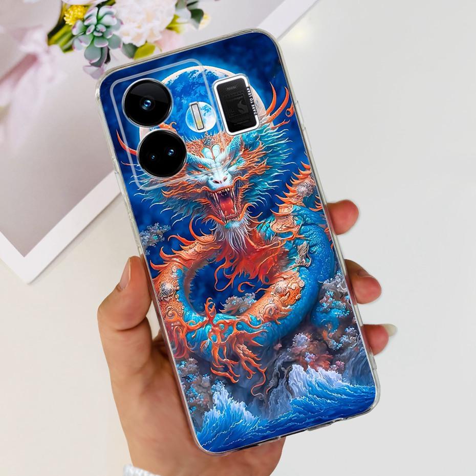 For Realme GT3 RMX3709 Cool Dragon Cartoon Phone Case For Realme GT 3 GT3 240W 5G Soft Silicone TPU Cases