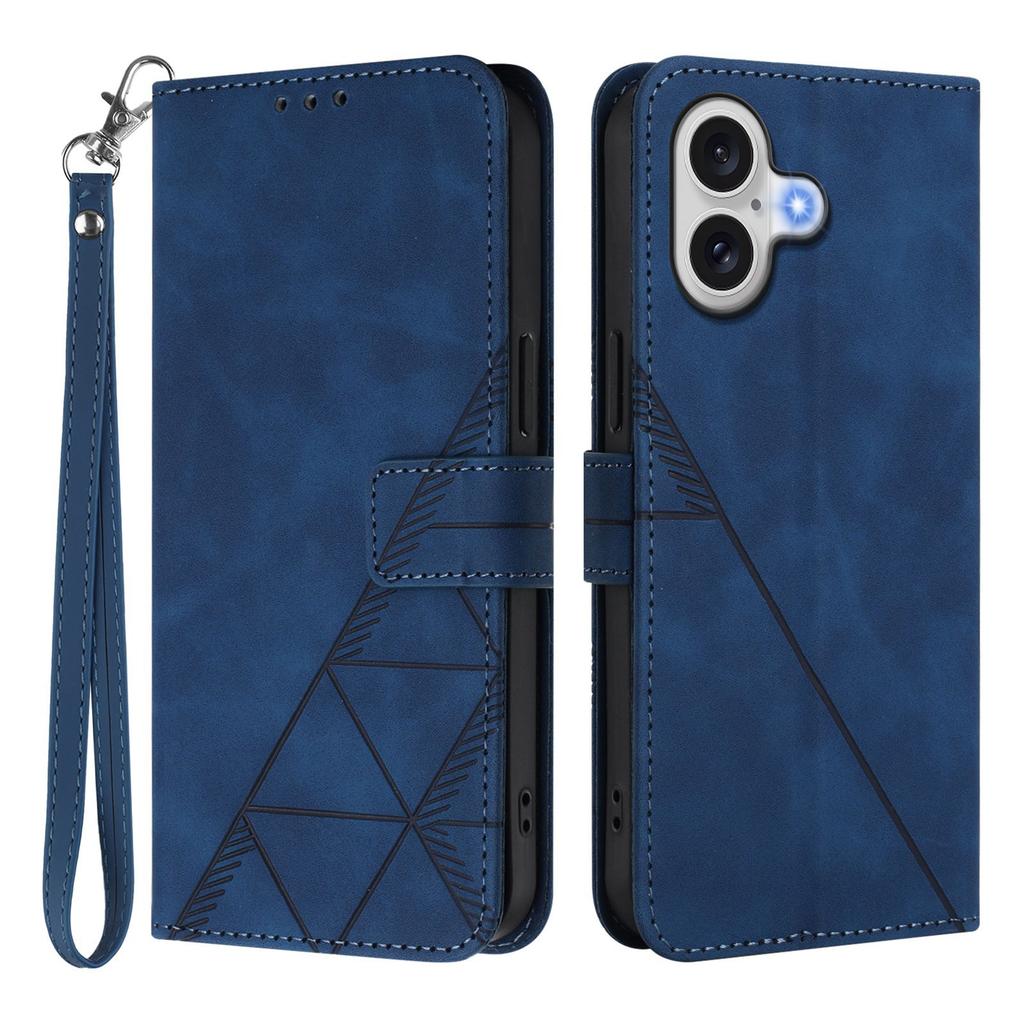 For iPhone 17 Leather Case with Hand Strap Wallet Stand Phone Cover