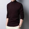 Solid Color Men Turtleneck Cashmere Sweater Slim Fit Bottoming Sweater Business