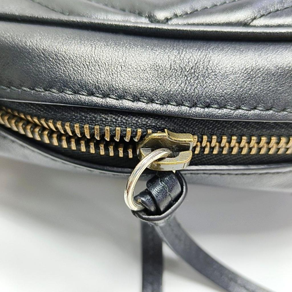 [Pre-Owned] Gucci GG Marmont Matelassé Mini Bag 'Nero' - Good #1KBQ7HM