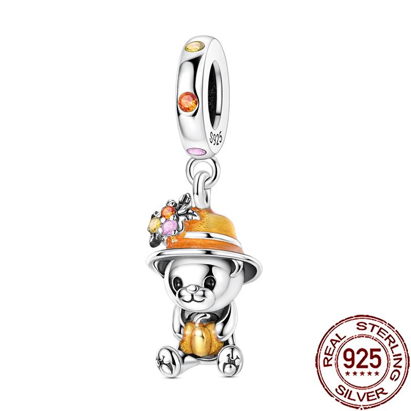 New Charms Copper Cute Animal Pets Charm Beads Fit Snake Chain Bracelet Necklace Women Diy Jewelry