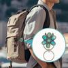 Turquoise Inlaid Bag Clip Key Holder Bohemian Style Flower Design Key Finder Car Keychain Hook Purse Accessories