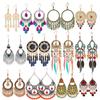 Boho Vintage Visací náušnice pro ženy Dovolená Dvorní styl Střapcový design Denní nošení Dekorace na plážovou párty Všestranné dárky
