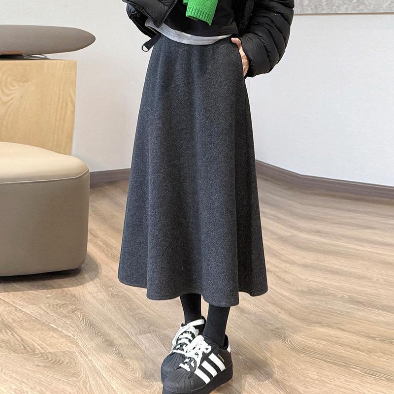 Maternity Wool Drape A-line Skirt 2XL