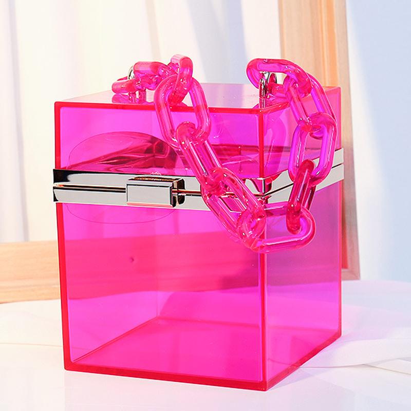 

Purple Clutch Box Purse Acrylic Elegant Handbag Bridal Party Shoulder Bag Ladies Crossbody Bucket Bags for Women Trends 2024