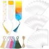 1 Set Acrylic Bookmarks Paper Bookmarks DIY Blank Bookmarks with Colourful Tassels Craft Bookmarks Aesthetic Bookmarks