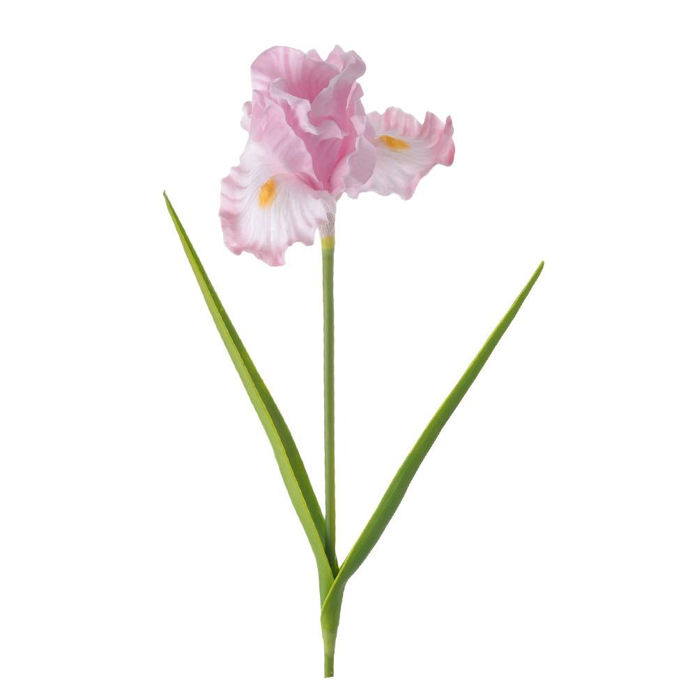 

Multicolor Artificial Iris Flower Green Leaves Soft Petals Faux Flower Floral Arrangement Photo Props Lifelike Flower