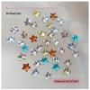 3mm Pentagram Zirconia Nail Art Decorations: Super Sparkling Christmas Stars, Flat Back Rhinestones, DIY Press-On Nail Accessories