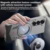 DYONG For Samsung Galaxy Z Fold6 5G Metal Case Frameless Hollow Heat Dissipation Phone Cover with Kickstand