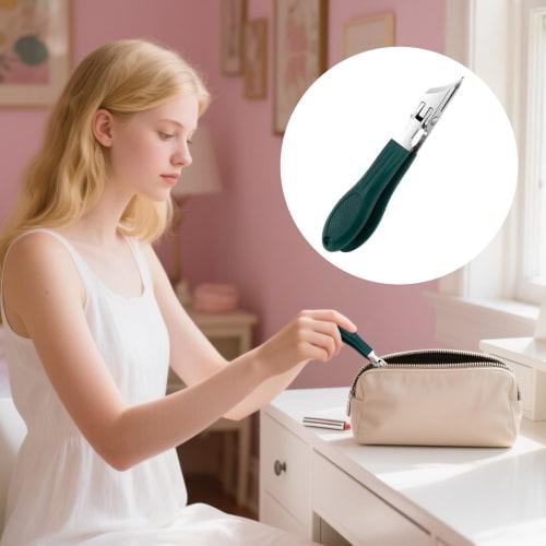 Stainless Steel Grooming Kit - Home Pedicure Tools | Splash-Proof Manicure Tool, Toddler Nail Cutter, Heavy-Duty Ergonomic Splash-Proof Nail Clippers