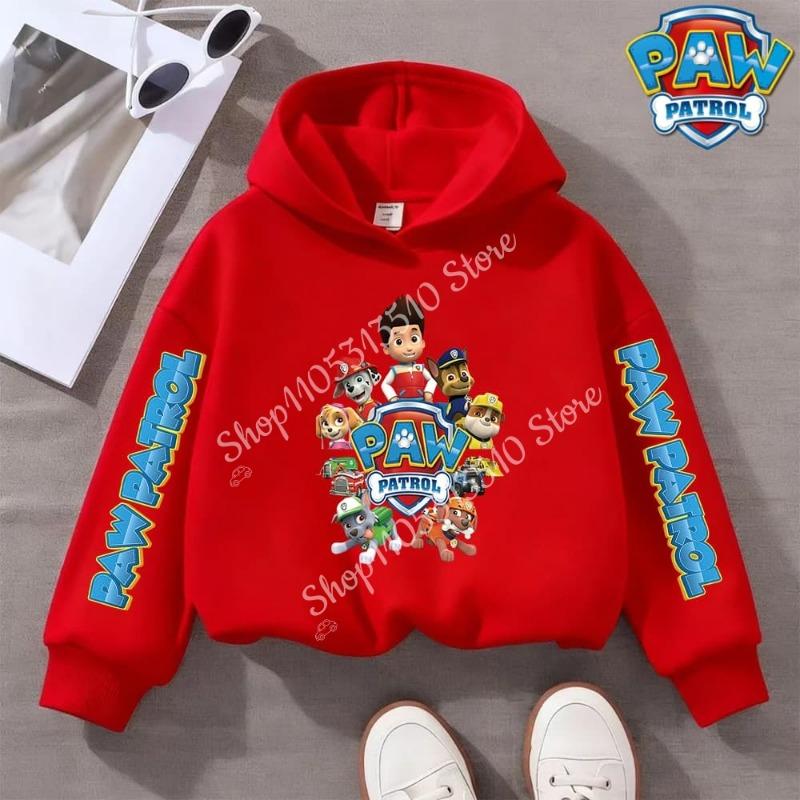Paw Patrol Clothing for Boy Girl Long Sleeve Hoodie Chase Skye Clothes Tee Comfortable Tops Cartoon Base Swsweatshirt Kids Gift