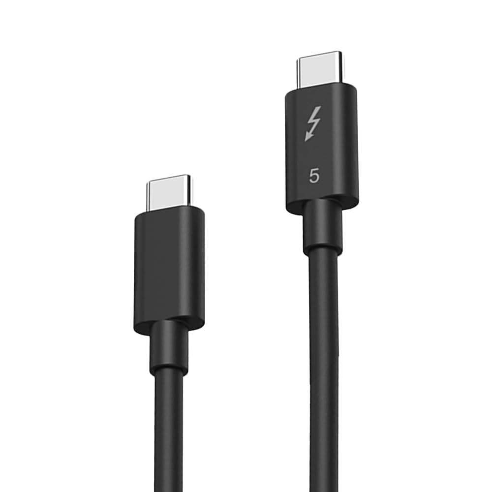 

Кабель Thunderbolt 5 USB 4 Thunderbolt 5 Пассивный 120 Гбит/с 240 Вт Передача данных Высокая Совместимость с iPad и Сертифицированный / Type-C (Черный, 1,0 м) Высокоскоростная передача,