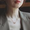 "Collana Pendente Minimalista di Lusso Argento-Titanio per Donna"
