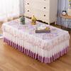 Lace Tablecloth Refinement Red Rectangular Dining Coffee Table Cover Cloth Living Room Home Decoration European-style Dust Cover