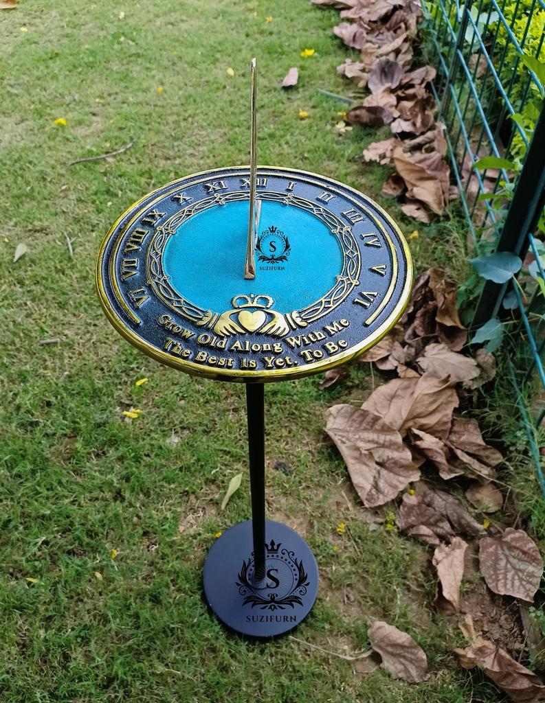 SUZIFURN GARDEN SUNDIAL GROW OLD WITH ME