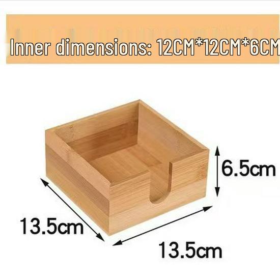 Bamboo Multi-functional Square Tissue Holder for Restaurants and Hotels