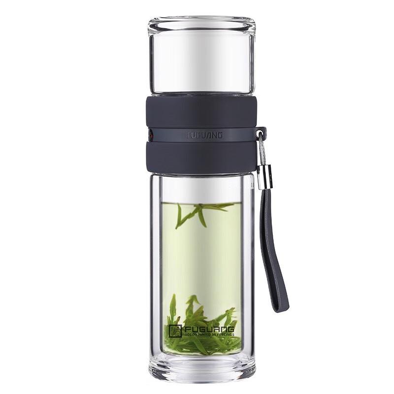 Fuguang G1609 Двухстенная стеклянная кружка-заварник 240 мл