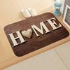Rustic HOME Heart Door Mat Grey Wood Pattern Carpet Entrance Kitchen Farmhouse Decorative Floor Mat
