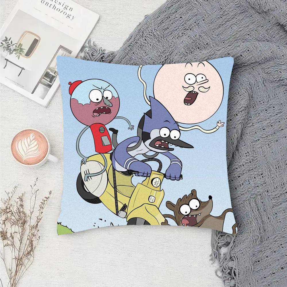R-regular Cartoon Show Pillow Case Fashion Square Pillowcase Bedroom Sofa Room Ins Decoration Leisure