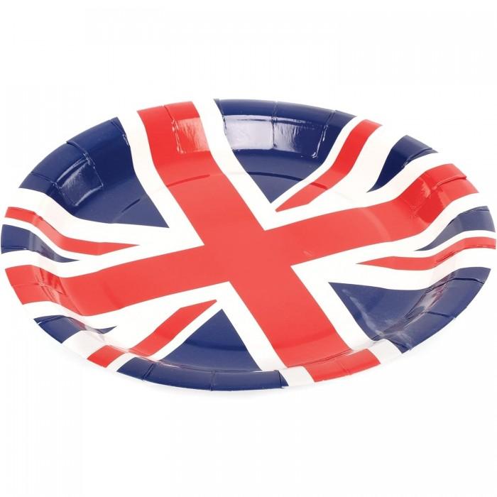 Amscan Papier Union Jack Party Teller (Packung mit 8)