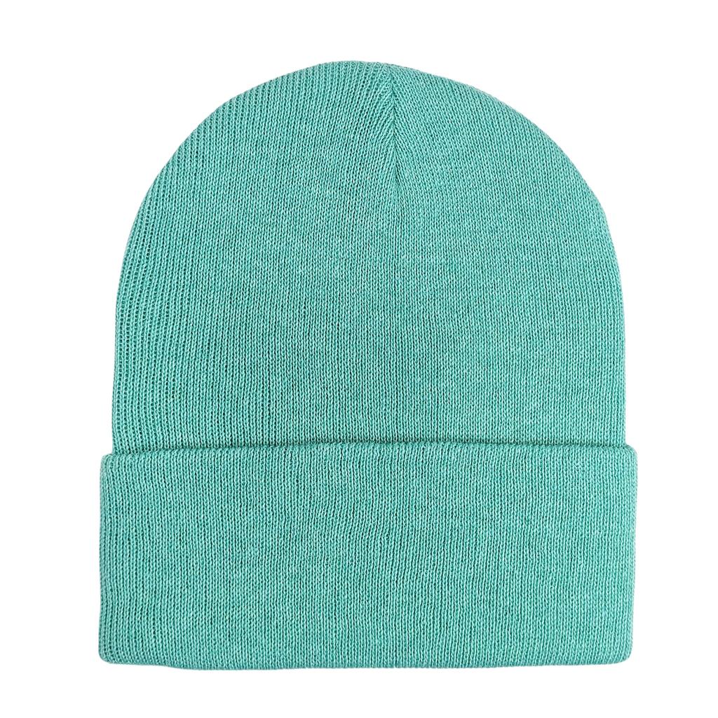 Custom Plain Knit Beanie Soft Winter Hat with 58 Colors Ready Stock Embroidery Logo