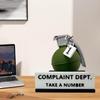 Complaint Department Desk Sign 3D Printed Gift, Funny Complaint Department Sign Decor With Take A Number Tag, Gift  Prank For Your Coworker
