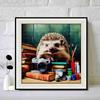 New Arrival 5D DIY Full Circle Diamond Painting "Hedgehog and Book" Embroidery Cross Stitch Home Decor Gift