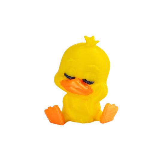 3D-gedruckte kleine gelbe Enten, niedliche gelbe Entenfigur für Schreibtischdekoration, Enten-Miniaturfiguren für Mikrolandschaften, lustige Geschenkideen