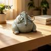 Handcrafted PLA Resin Figures 3D Printed Fat Elephant Figurine, Modern Animal Sculpture, Creative Sculptures Statue, Stable Base Desktop Ornament for