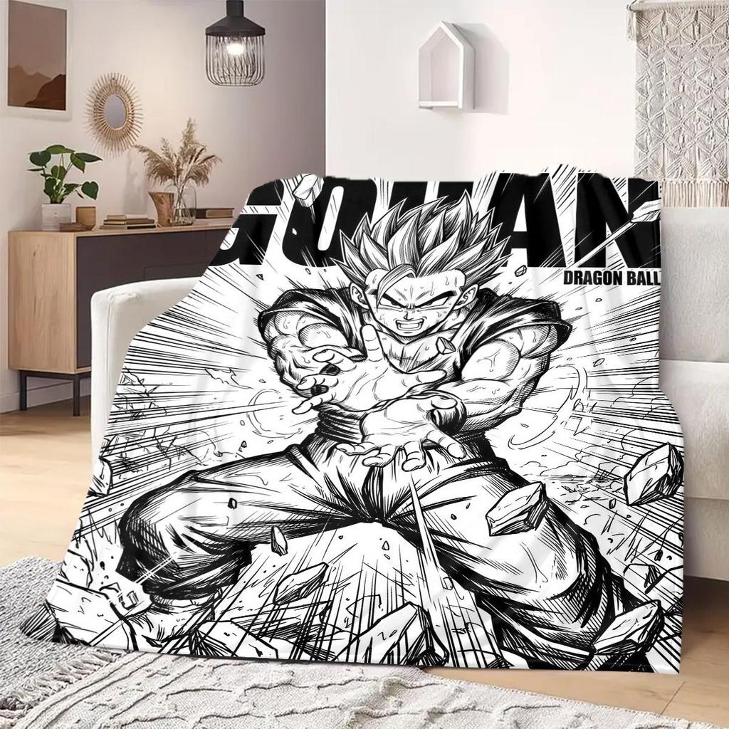 DragonBall Anime Print Blanket Warm  Comfortable Flannel Blanket Suitable for Bedrooms, Sofas, Beds, Chairs, Picnics, Travel