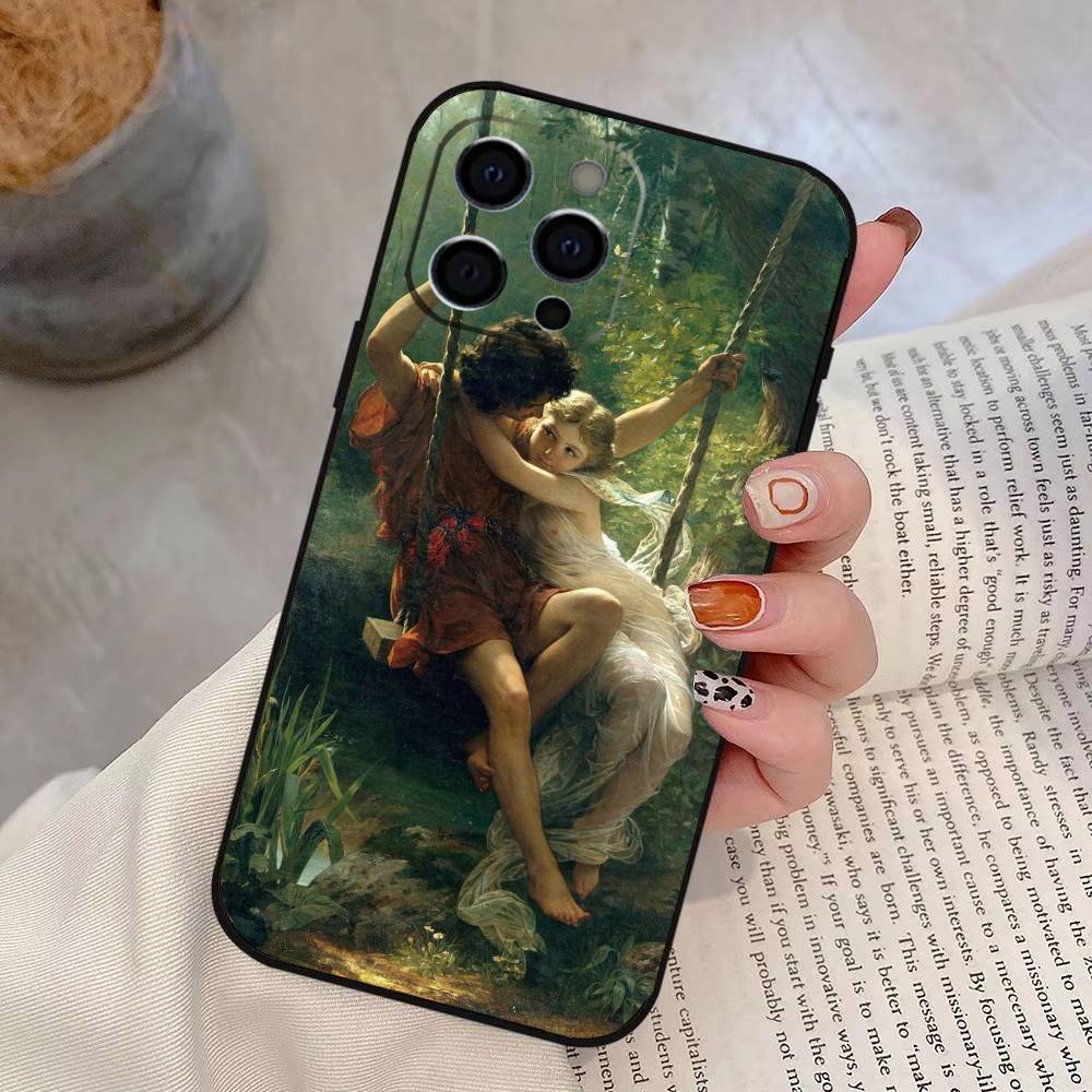 Classical Aesthetic Art  Phone Case For iPhone 17, 16,15,14,13,12,11 Plus,Pro Max, Others Soft Black Cover