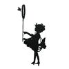 Girl Sculpture Portable Silhouette Stake Sculptures Waterproof Statue Courtyard Decoration for Patio Decor Home