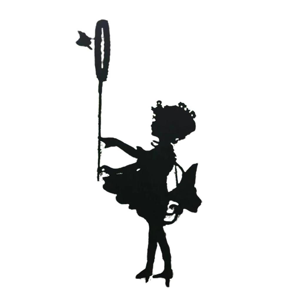 Girl Sculpture Portable Silhouette Stake Sculptures Waterproof Statue Courtyard Decoration for Patio Decor Home
