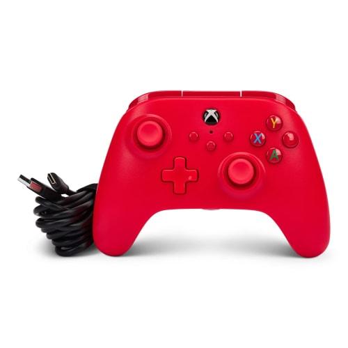[2 Year Warranty] Powera Wired Controller Xbox Series X|s Xbox One Pc for Windows 10/11  Official Licensed  1519366-01 Red Double Vibration Function