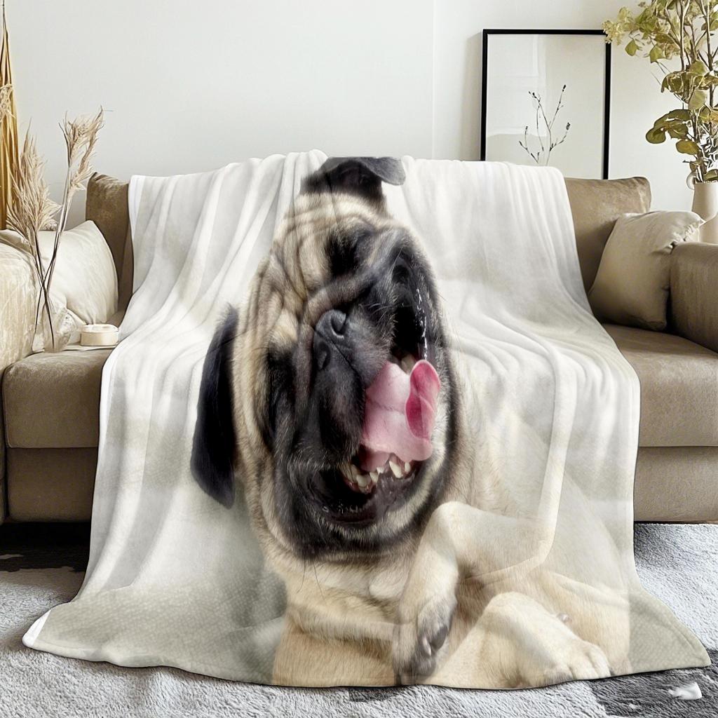 

Cute Funny Pet Dog Internet Celebrity Dog Printed Blanket Accessories Home Decorative Throws And Blankets Super Warm Flannel 150x200cm