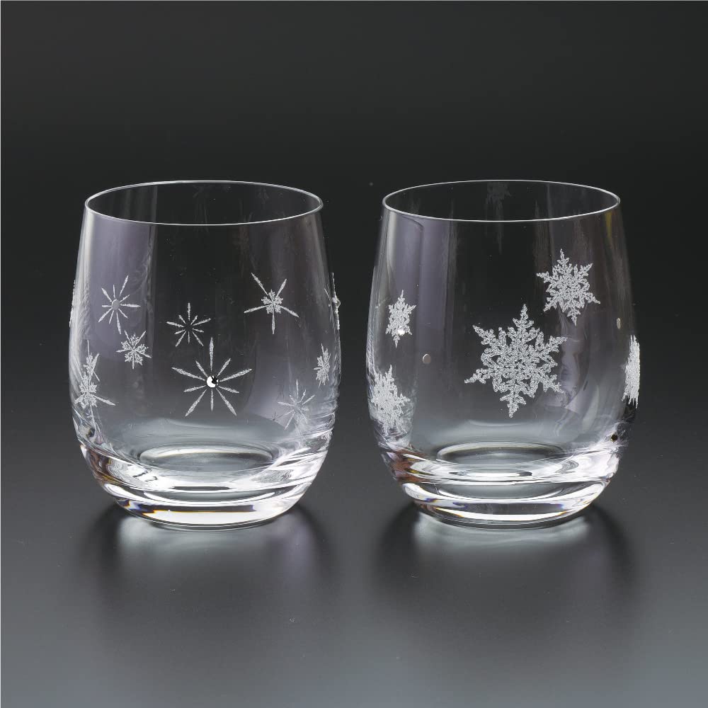 

NARUMI Glassworks Snow & Star Pair Glasses, 250cc, Set of 2, GW4065-42182A, Clear