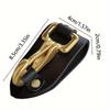 1PC Handmade Keychain Waist Hanging Creative Leather Copper Accessories Leather Belt Leather Circle Practical Belt Outdoor Hook