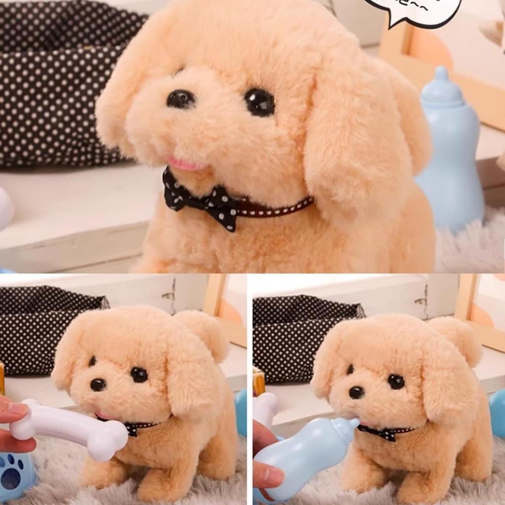 Pop Meow 2025 Neues Simulations-Haustier Hund Plüschtier, Interaktives Roboter-Spielzeug Multifunktionales Lernspielzeug mit Sprach- und Aktionsfunktionen, Rollenspiel