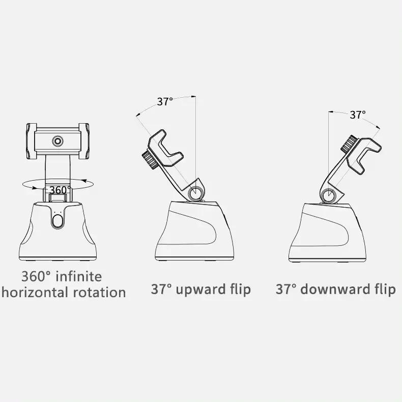 Auto Face Tracking Holder Gimbal Stabilizer Camera AI Tripod Selfie Stick Phone Shooting Face Remote 360 Rotation Phone Holder