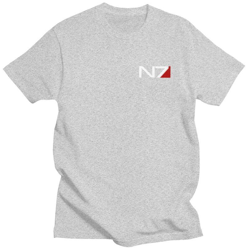 Custom Video Game Mass Effect N7 Tshirt for Men Short Sleeves Leisure T Shirt Tshirt 100 Cotton Tees Gift
