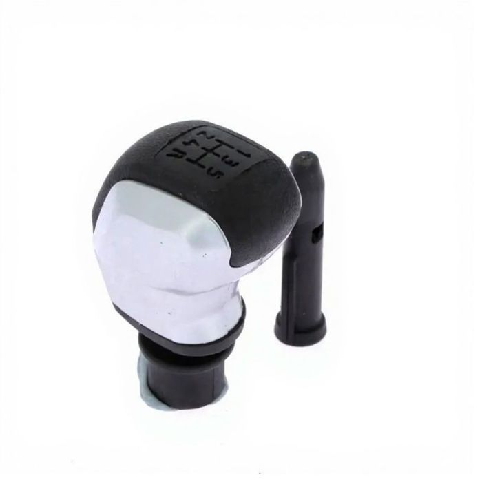 Schaltknauf Chrom und Schwarz mit integrierter Manschette – Peugeot, Citroën und DS – OEM 16088722ZD / 96738471VV