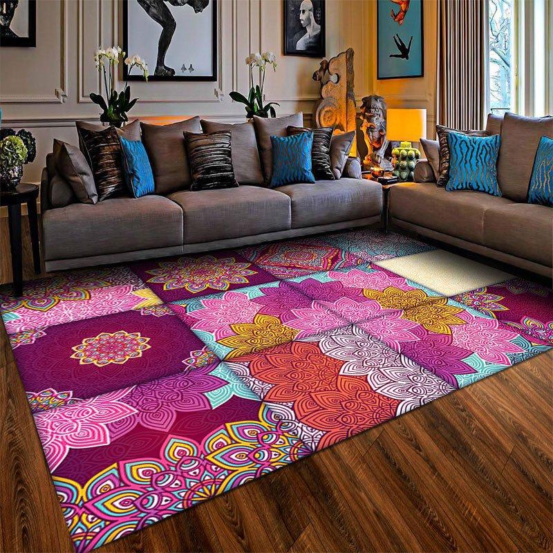 Vintage Ethnic Style Carpet Living Room Coffee Table Carpet Home Bedroom Carpet